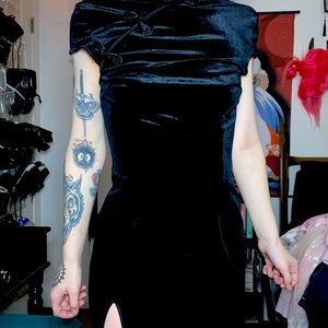 black velvet cheongsam